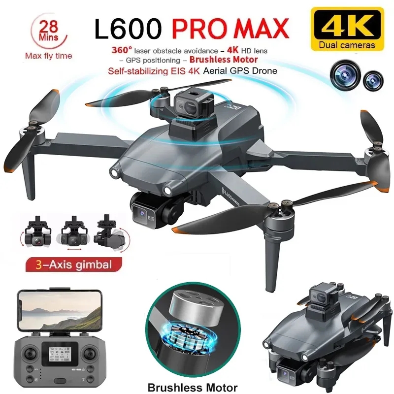Drone Gimbal Brushless - L600 PRO MAX GPS Drone profesional