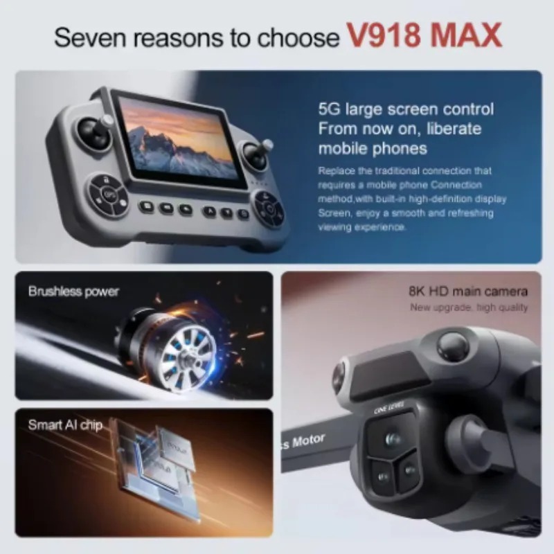Dron V918 Max con GPS y Láser  - Drone Gimbal 2 Axis reseña y precio