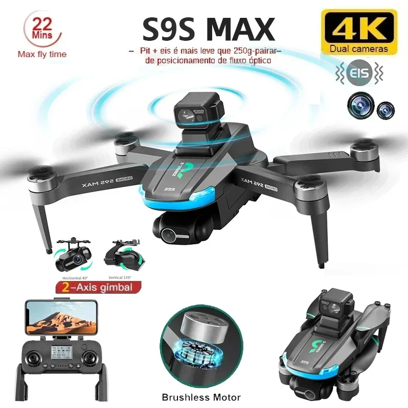 Nuevo S9S MAX MINI Drone 4K 2  - Drone Gimbal 2 Axis reseña y precio