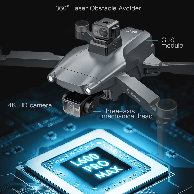 L600 PRO MAX GPS Drone profesi - Drone Gimbal Brushless reseña y precio